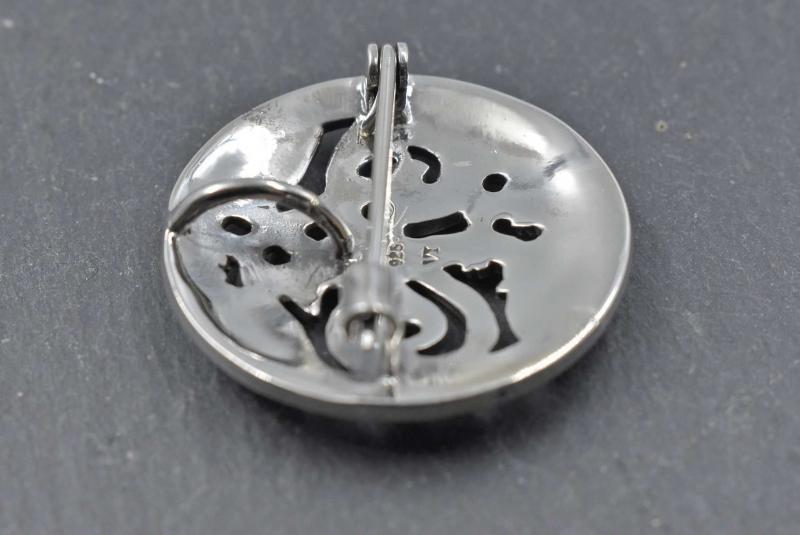 Rückseite Haithabu Rundfibel aus 925er-Silber